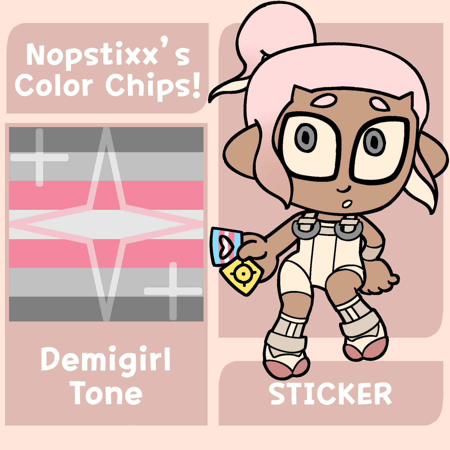Color Chip Sticker (Demigirl)