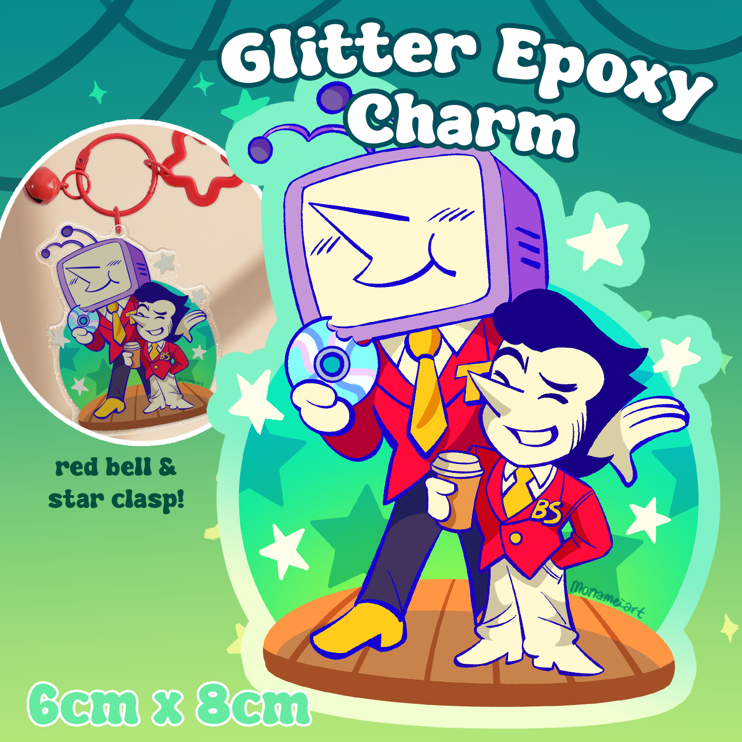 Big Shots Glitter Acrylic Keychains