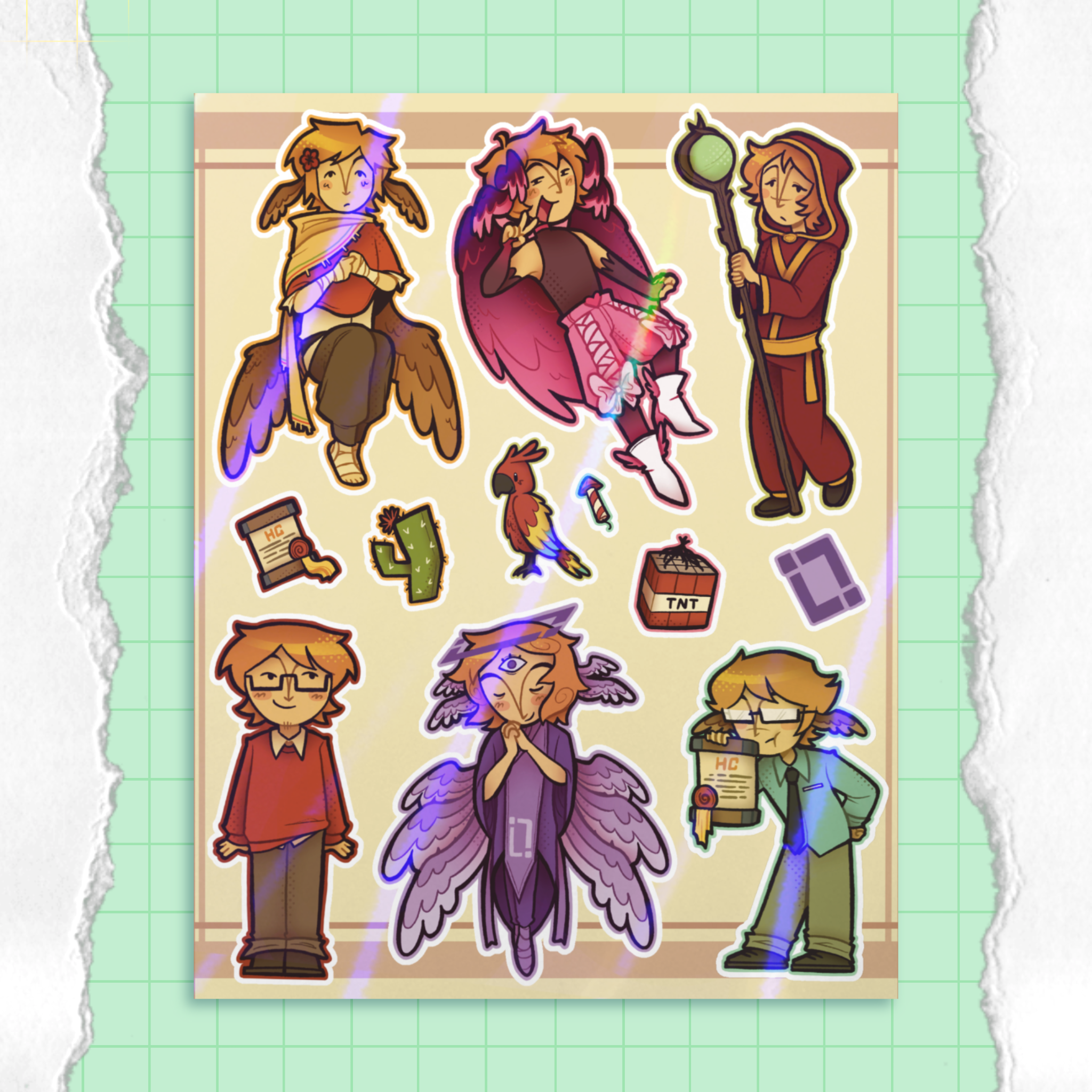 Grian Sticker sheet
