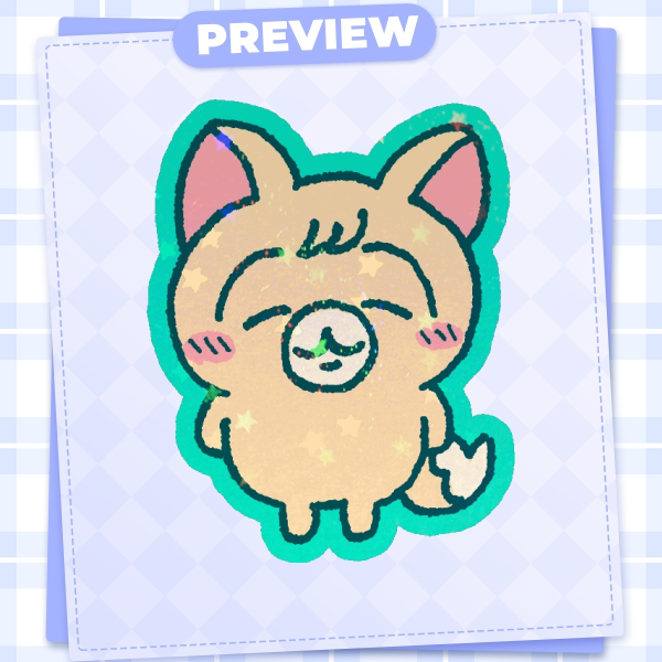 Small and Cute Skzoo Foxiny Colored Edge Die Cut Stickers