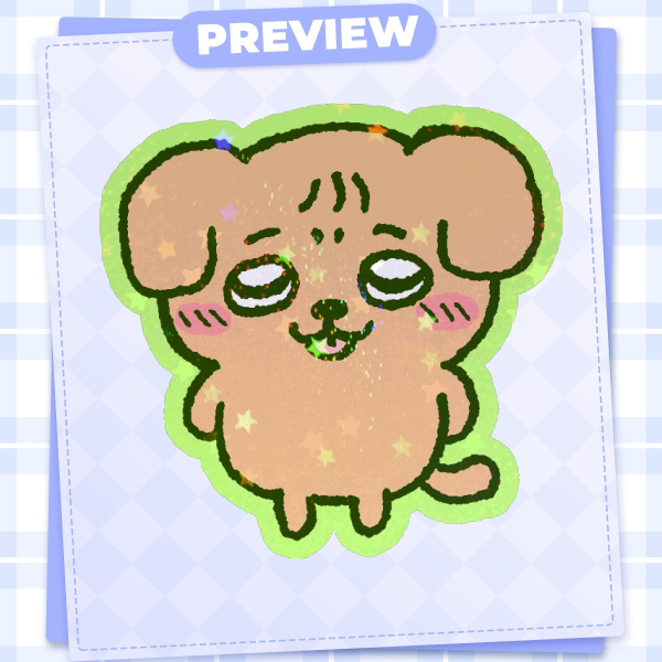 Small and Cute Skzoo PuppyM Colored Edge Die Cut Stickers