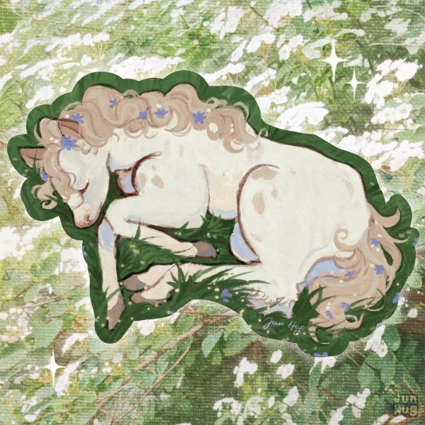 'Sleeping Pony' Sticker