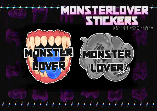 Monsterlover - Teeth - Die Cut Sticker