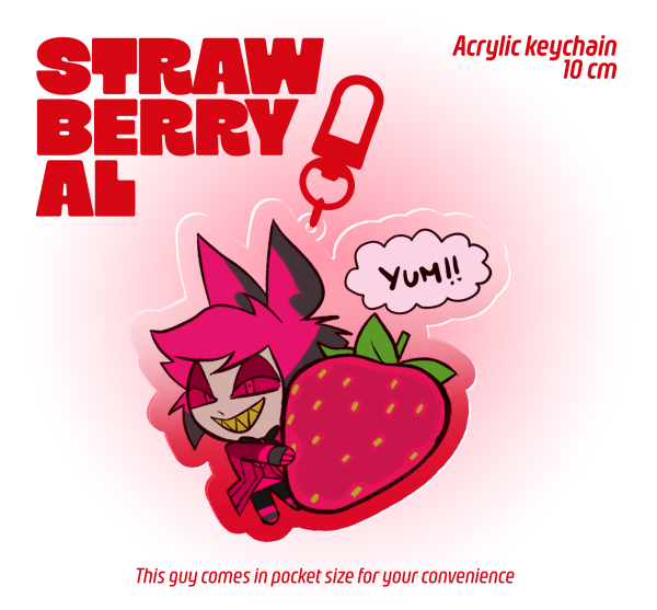 Strawberry 🍓 Alastor │ keychain