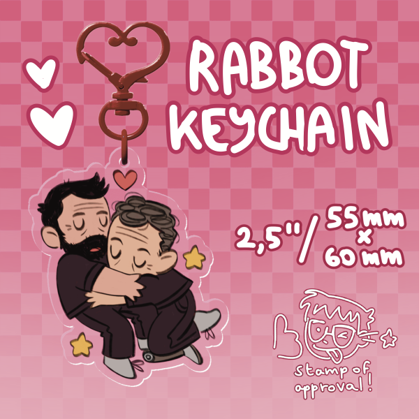 rabbot valentine keychain
