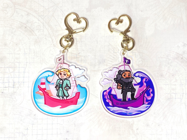 Co-Captains Keychain | Stede and Ed Our Flag Means Death