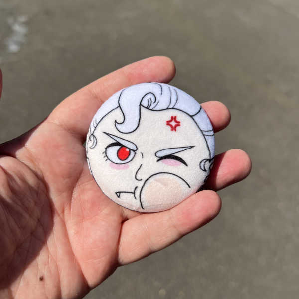 BG3 Minky Plush Button Badge , Astarion , 58mm Big Squishy Badge
