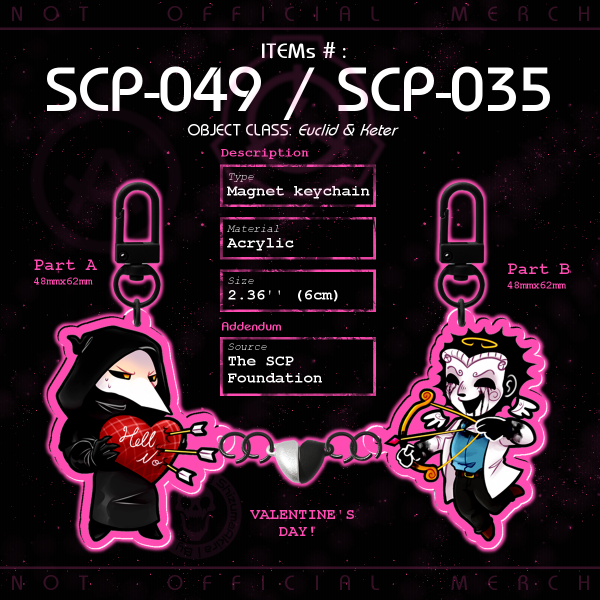 SCP || PlagueMask magnet keychain