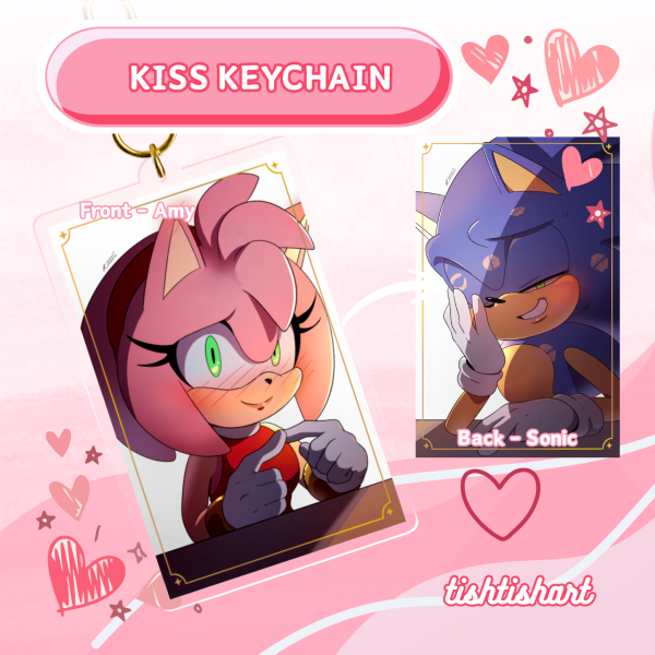 Kiss Keychain - Sonic x Amy Rose