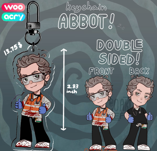 Abbot! Double Sided Keychain