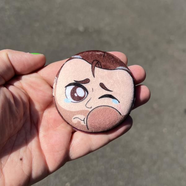 BG3 Minky Plush Button Badge , Gale Dekarios , Gale of Waterdeep , 58mm Big Squishy Badge