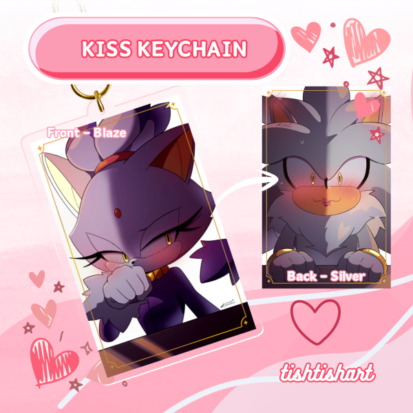 Kiss Keychain - Silver x Blaze