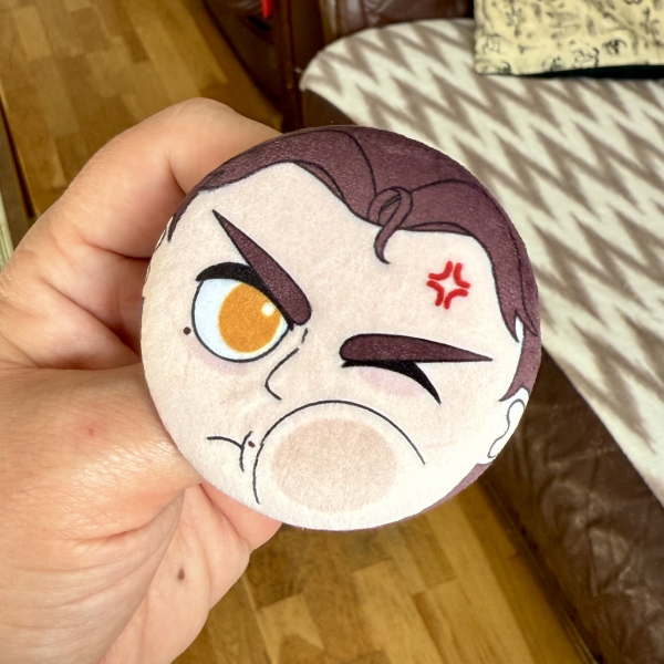 Arcane Minky Plush Button Badge , Viktor , 58mm Big Squishy Badge