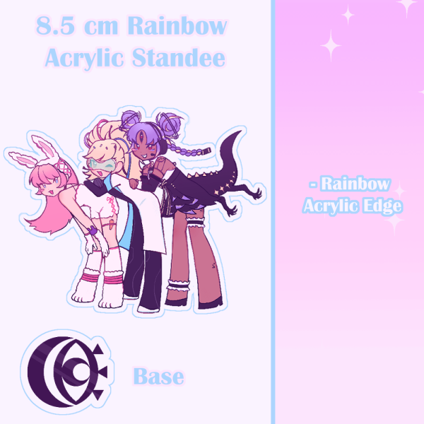 [ AINS ] Escape Bunny Moonshot ! Rainbow Acrylic Standee