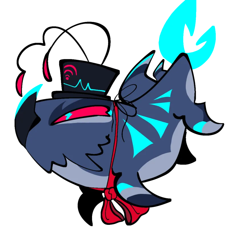 Shark Vox Keychain || Hazbin Hotel by Clydebqllz - ACGGOODS