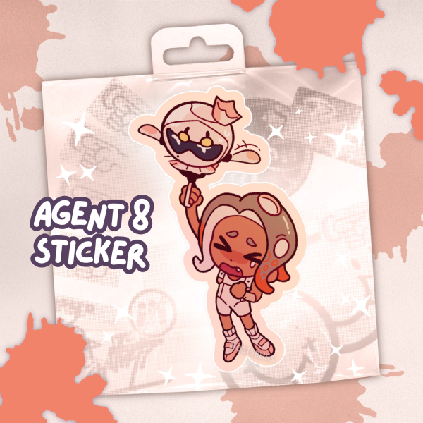 Splatoon Side Order Agent 8 Cut Sticker