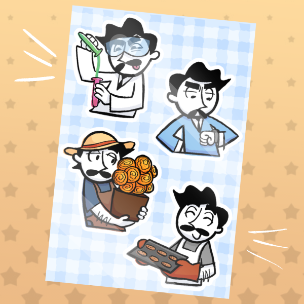 Working Lewis Sticker Sheet