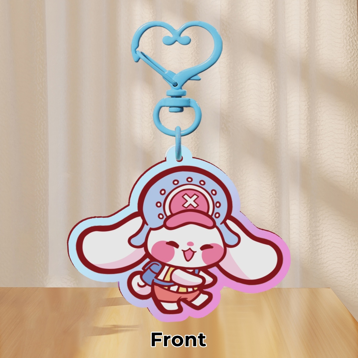 Rainbow Acrylic Keychain - Cinnamoroll  x Tony Tony Chopper - One Piece Anime x Sanrio