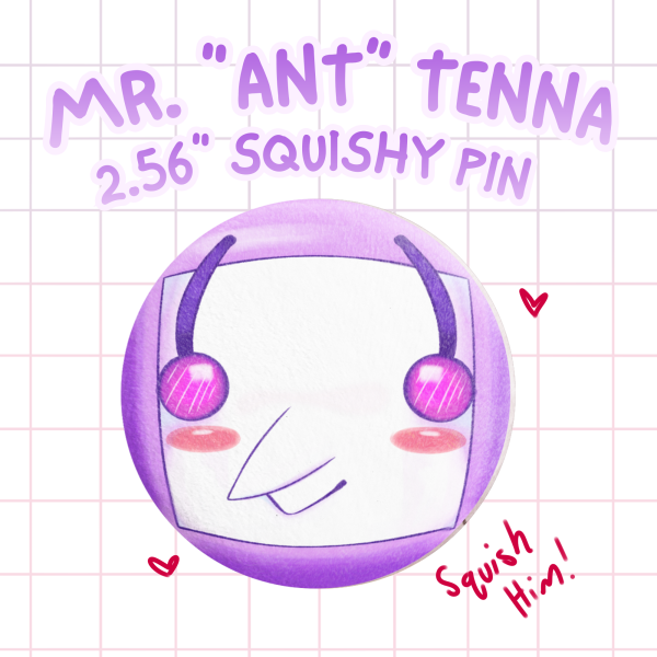 Squishy Tenna Plush Badge - [Deltarune]