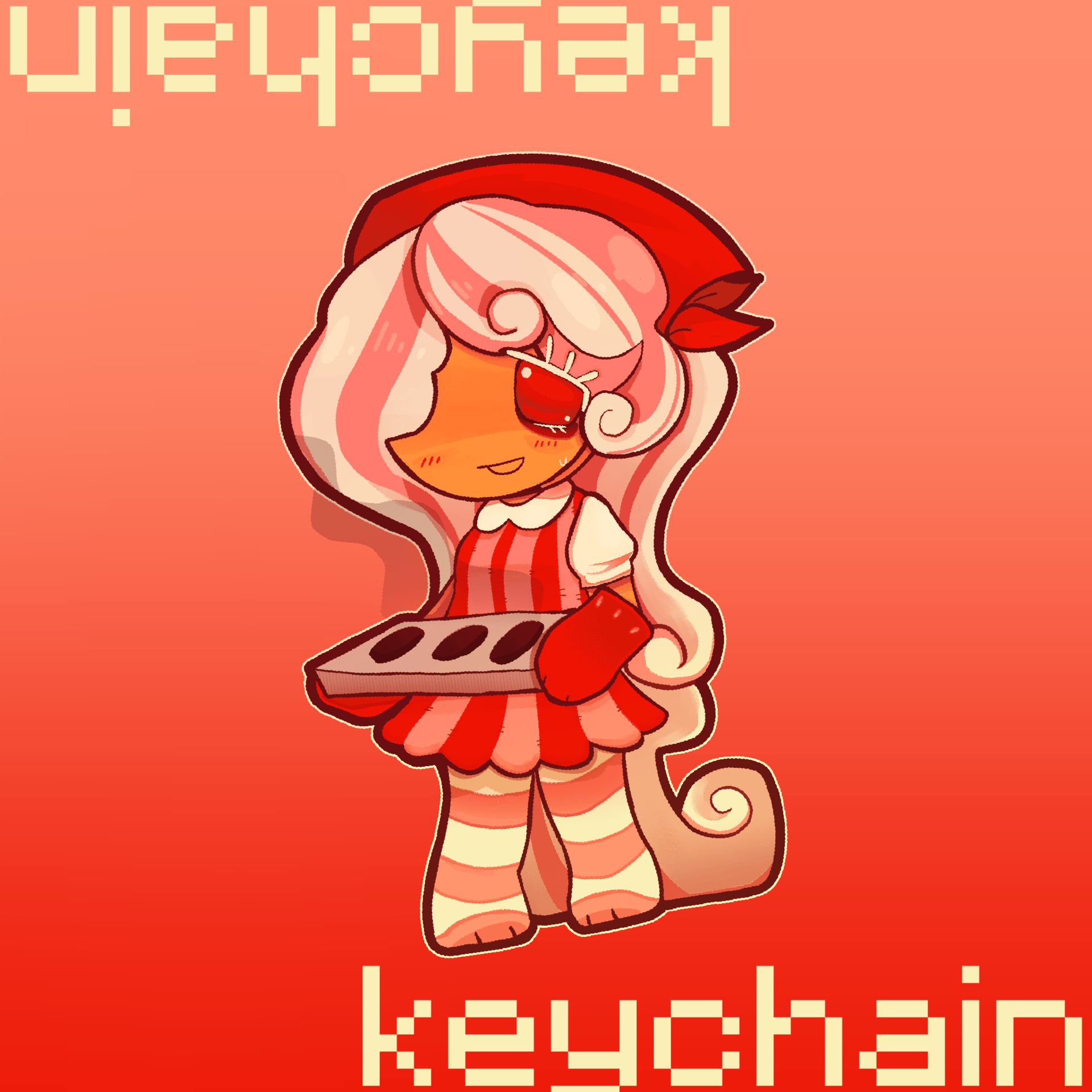 Ginger Colored Edge Acrylic Keychain