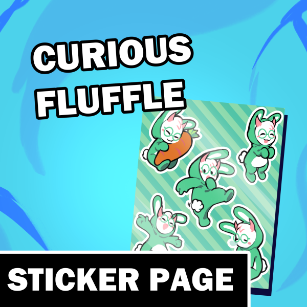 Curious Fluffle - Bunny Ralsei Sticker Sheet