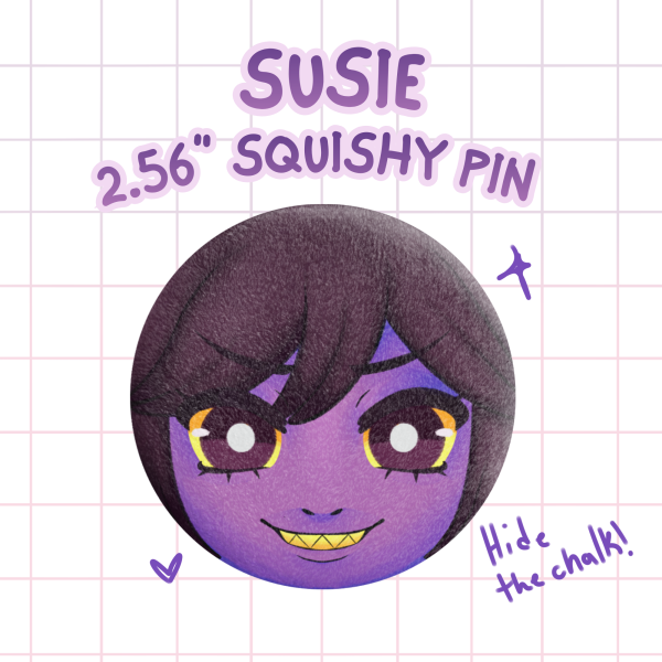 Squishy Susie Plush Badge - [Deltarune]