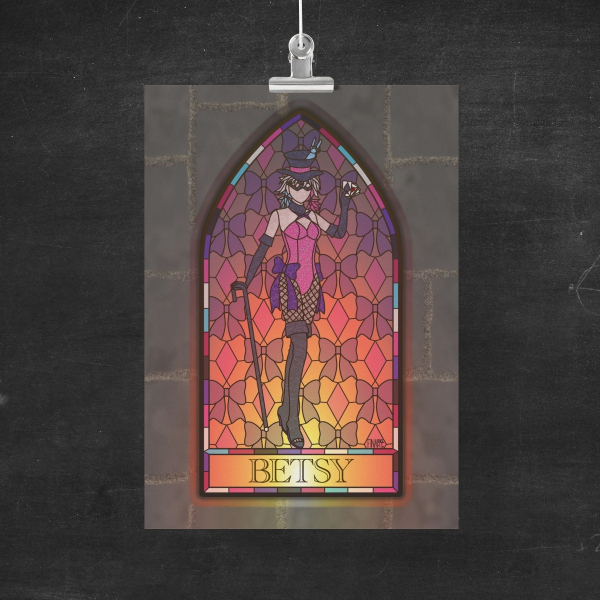 Betsy Grayson Stained Glass A4 Poster