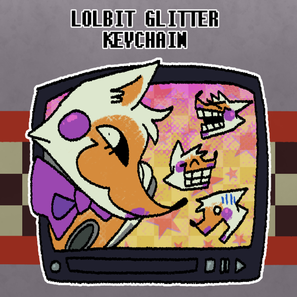 FNAF Lolbit Glitter Keychain