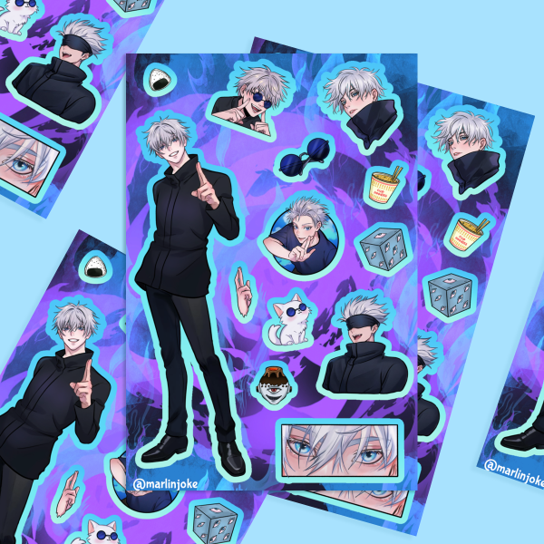 Satoru Gojo - Stickers Sheet Rainbow