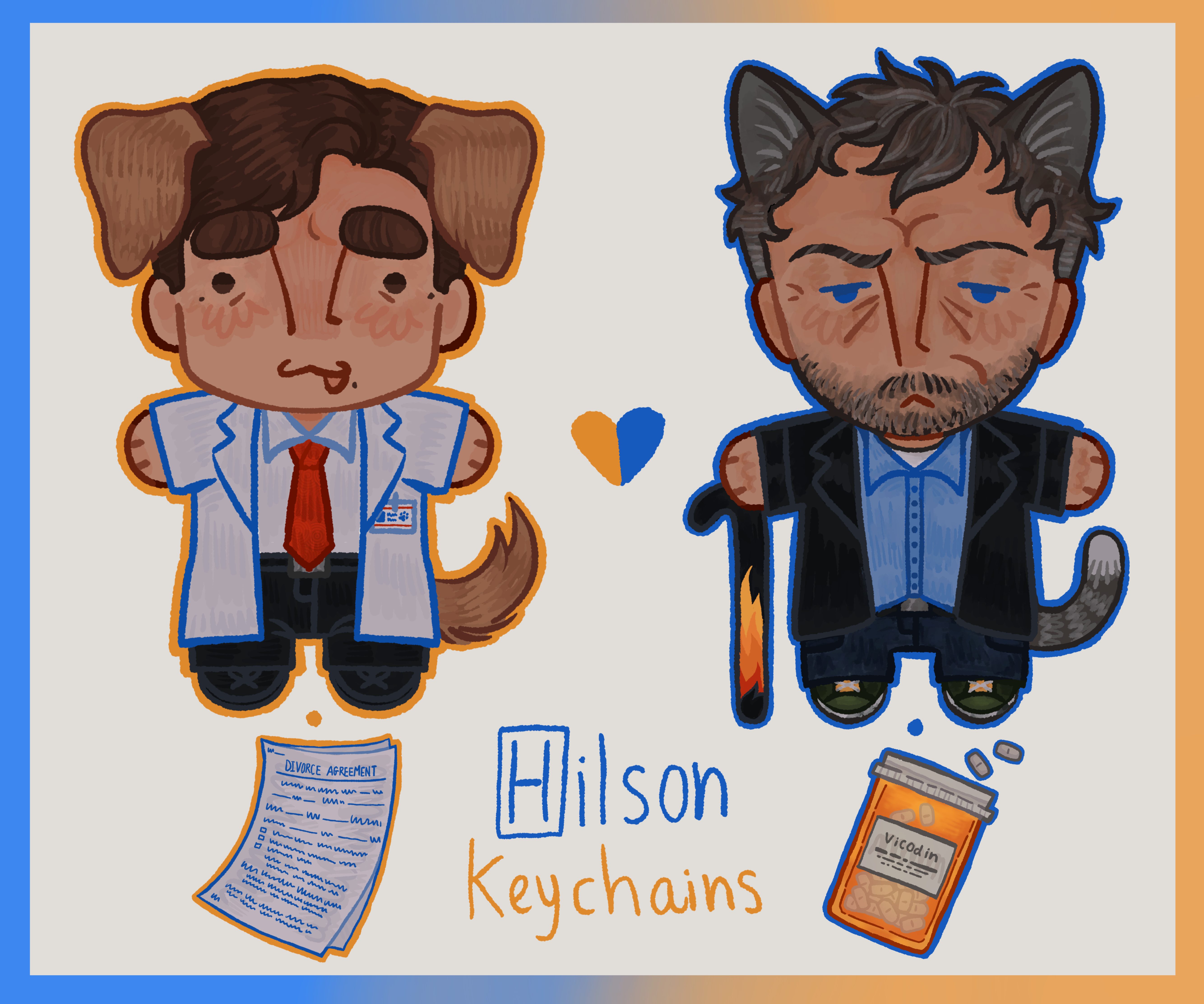 Gregory House from House MD charm! — Connection Acrylic Keychains