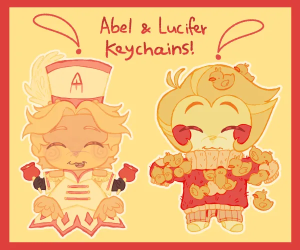 Lucifer from Hazbin Hotel charm! — Glitter Acrylic Keychains