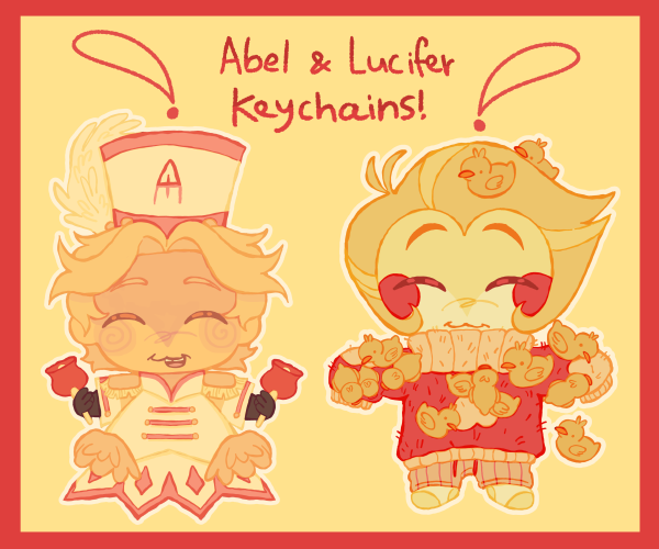 Lucifer from Hazbin Hotel charm! — Glitter Acrylic Keychains