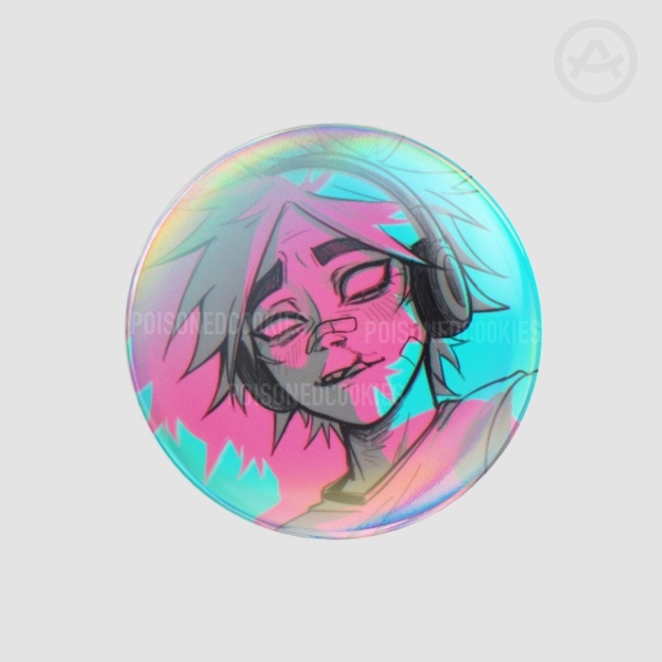 2D Gorillaz Holo Badge