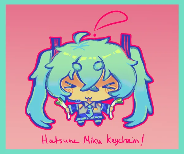 Hatsune Miku charm! — Glitter Acrylic Keychains