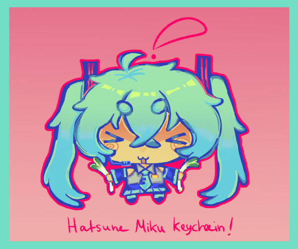 Hatsune Miku charm! — Glitter Acrylic Keychains