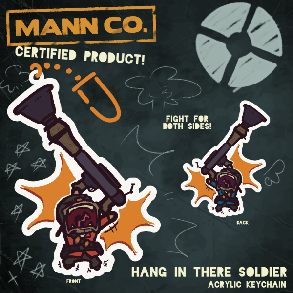 Hang in There Soldier | TF2 Acrylic Keychain