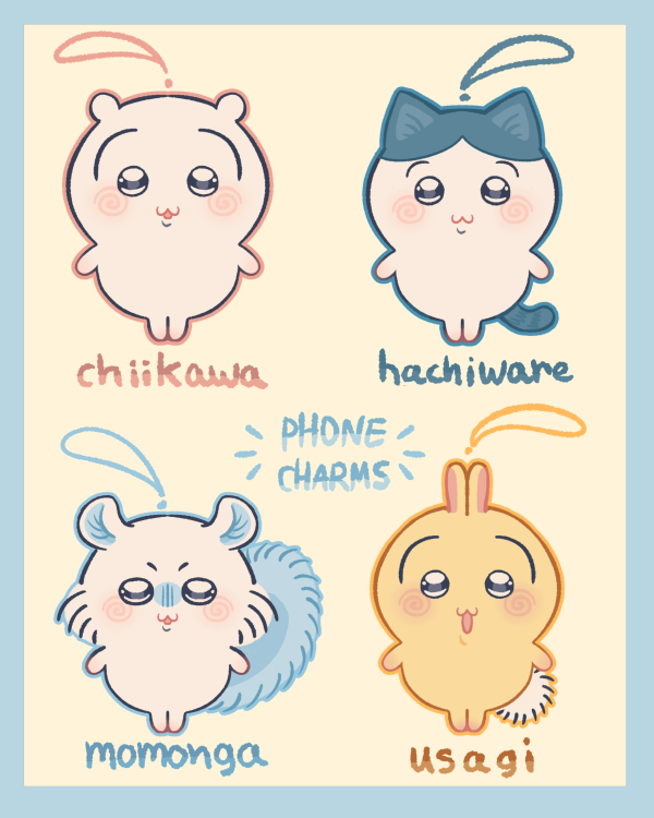 Usagi From Chiikawa phone charm! —  Clear Acrylic Keychains
