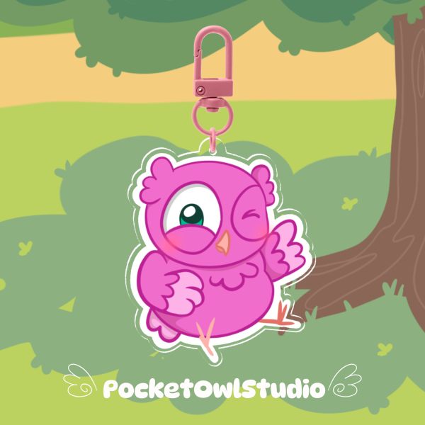Baby Owliver Clear Acrylic Keychains