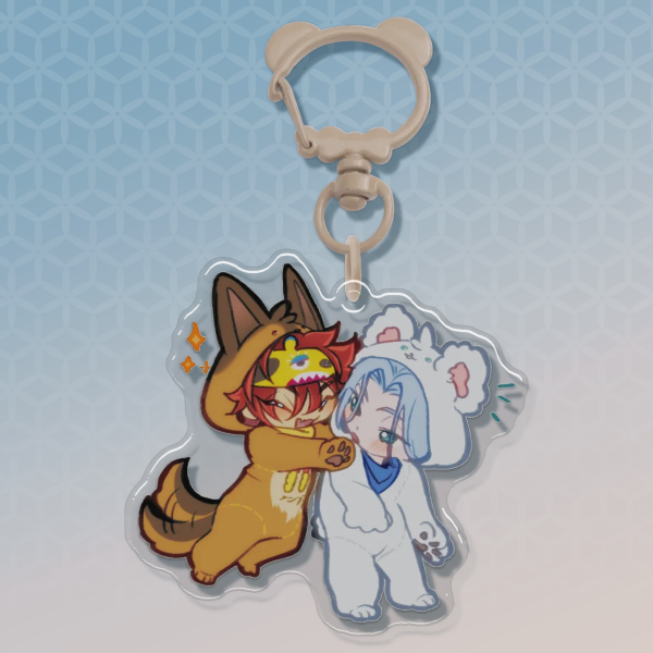 LanReki keychain (dog/bear costumes)