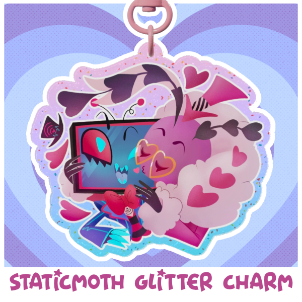 StaticMoth Glitter Keychain