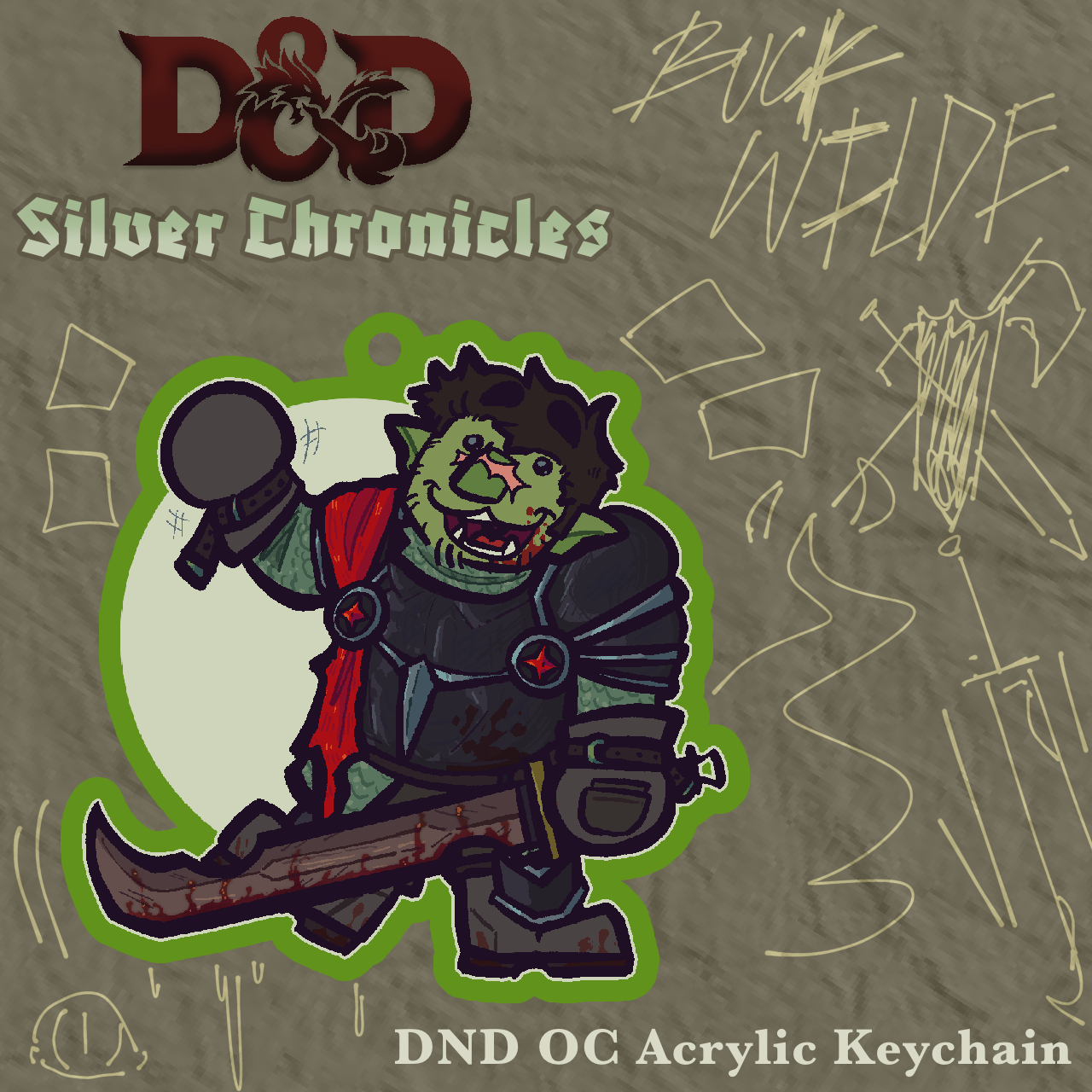 DnD OC Keychain | Buck Wilde