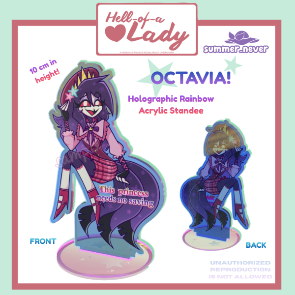 [Hell-of-a-Lady Collab] Octavia Rainbow Acrylic Standee