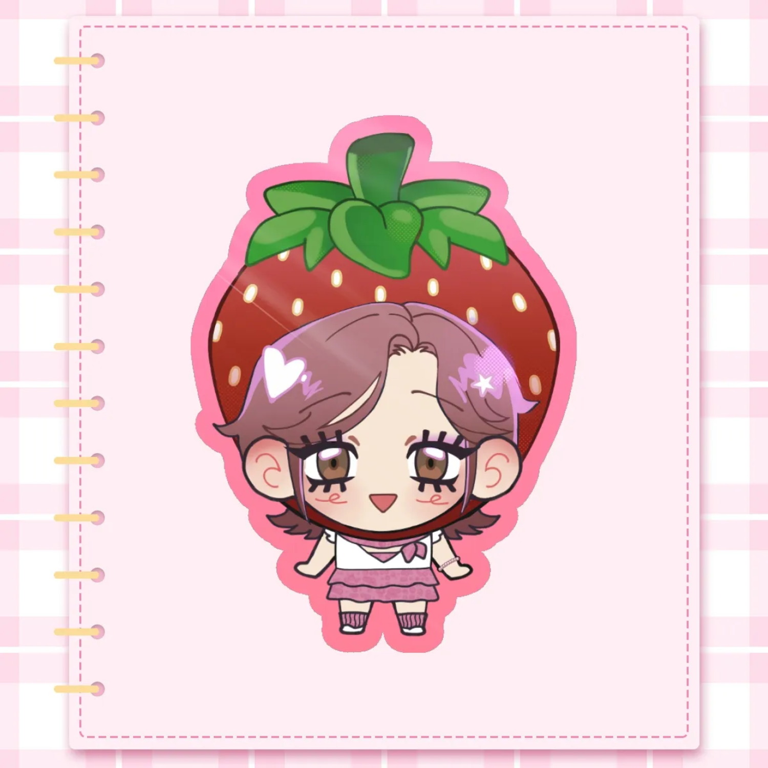 Hachi - Colored Edge Die Cut Stickers