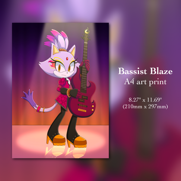 Bassist Blaze - A4 Print