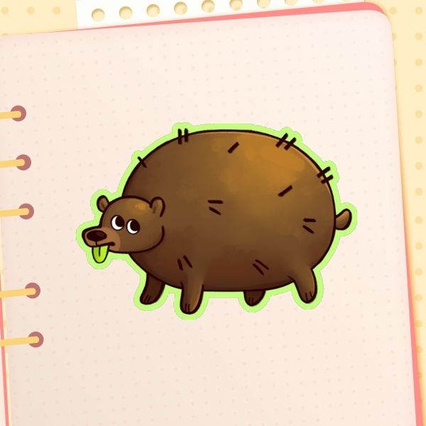 Kiwibear Sticker