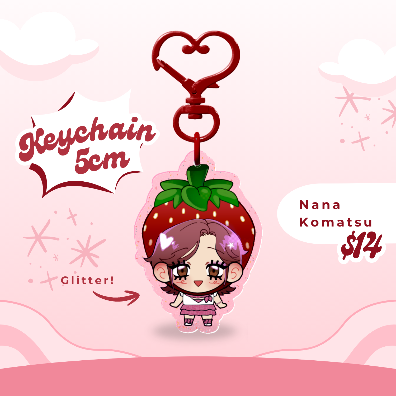 Hachi - Colored Edge Acrylic Keychains