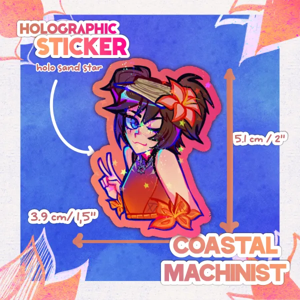 Coastal Machinist Sticker I Colored Edge Die Cut