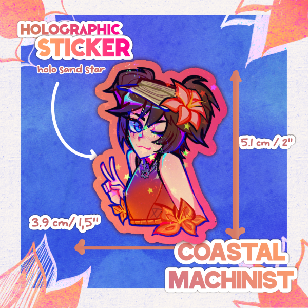Coastal Machinist Sticker I Colored Edge Die Cut