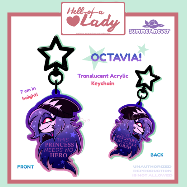 [Hell-of-a-Lady Collab] Octavia Translucent Keychain