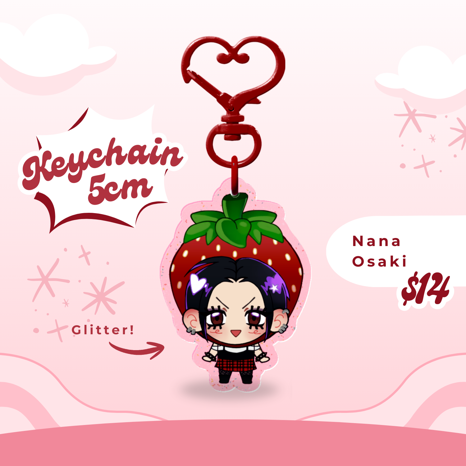 Nana - Colored Edge Acrylic Keychains